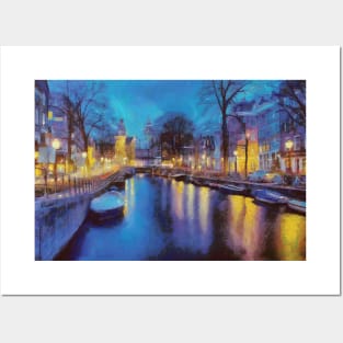 Midnight in Amsterdam Posters and Art